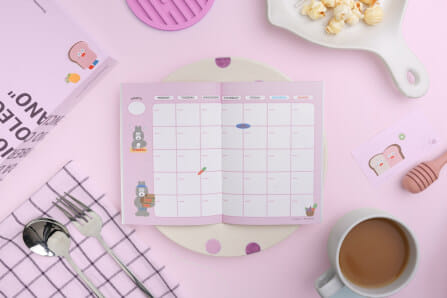 สมุดแพลนเนอร์ Ropamoda romane mini planner สีชมพู_3